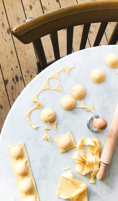 Ravioli In Spring Pea Browned Butter Sauce